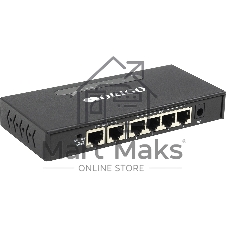 Коммутатор неуправляемый PoE ORIGO OS1206P/60W/A1A 4x100Base-TX PoE+, 2x100Base-TX, PoE-бюджет 60 Вт, корпус металл