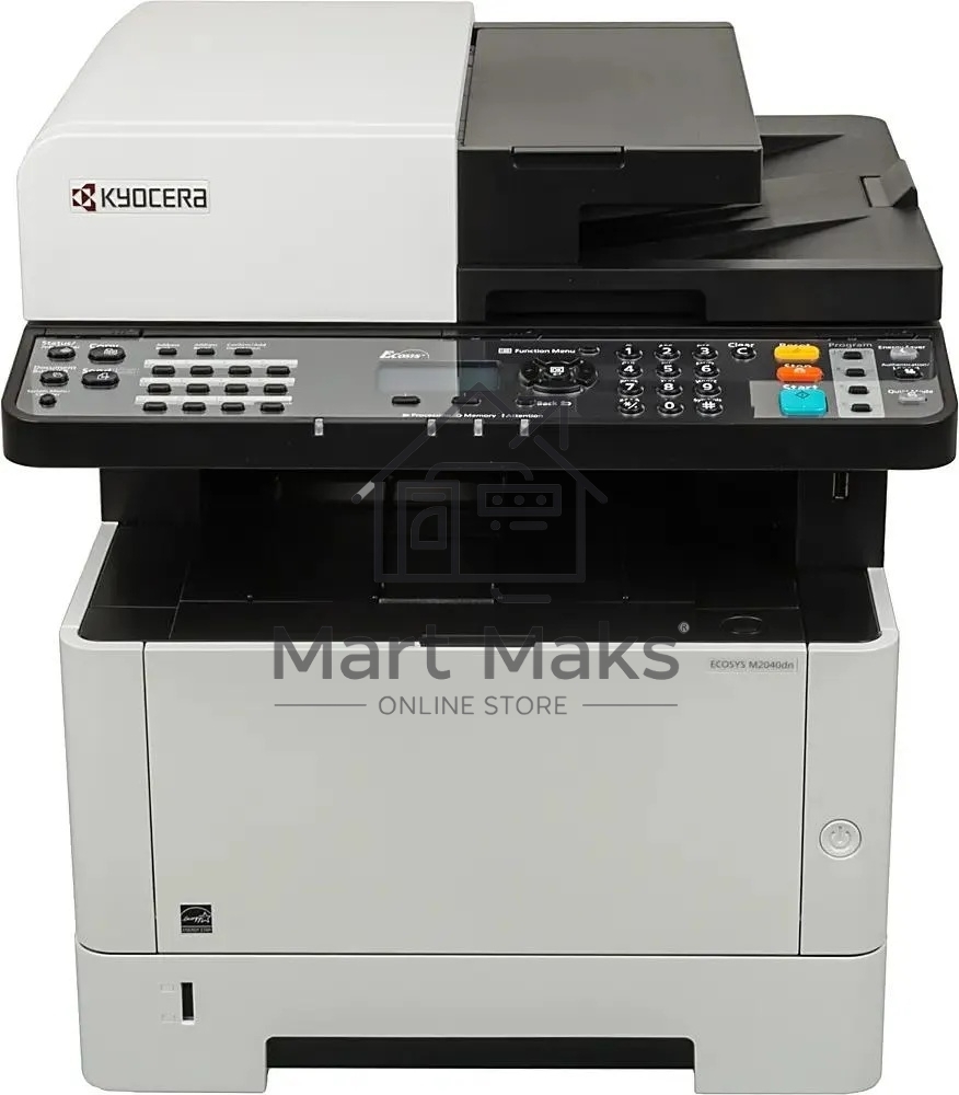 МФУ лазерный Kyocera Ecosys M2040dn (Азия) (1102S33AX0), A4, ч/б, печ. до 40 стр/мин., скан. до 40 стр/мин. (ч/б) 23 стр/мин. (цвет), 1200 x 1200 dpi (печать) 600x600dpi (скан.), USB, RJ-45 (старт.картр. TK-1178)