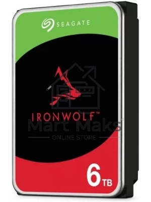 Жесткий диск Seagate 6Tb Ironwolf (ST6000VN006) SATA 6.0Gb/s, 5400 rpm, 256mb buffer, 3.5