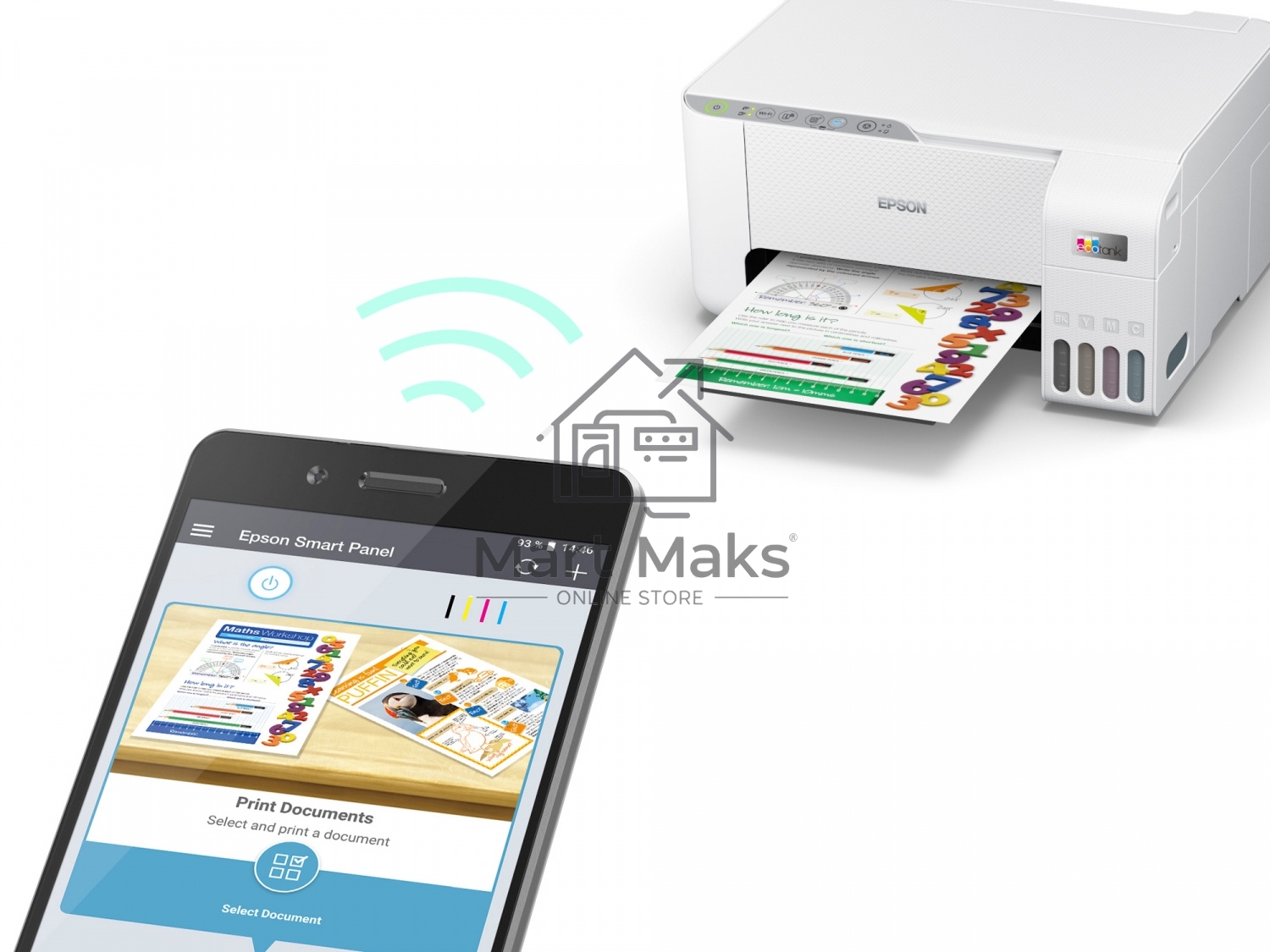МФУ струйный Epson L3256 (C11CJ67407/C11CJ67414/C11CJ67421/C11CJ67519/C11CJ67504/C11CJ67524/C11CJ67516), A4 цветное, печ. до 10 стр/мин. (ч/б) до 5 стр/мин. (цвет), 1440 x 5760 dpi (печать) 1200x2400dpi (скан.), USB, Wi-Fi