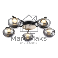 Светильник Ambrella light LH12009/5 BK/GD/SM черный/золото/дымчатый 30W 3000K D790*180
