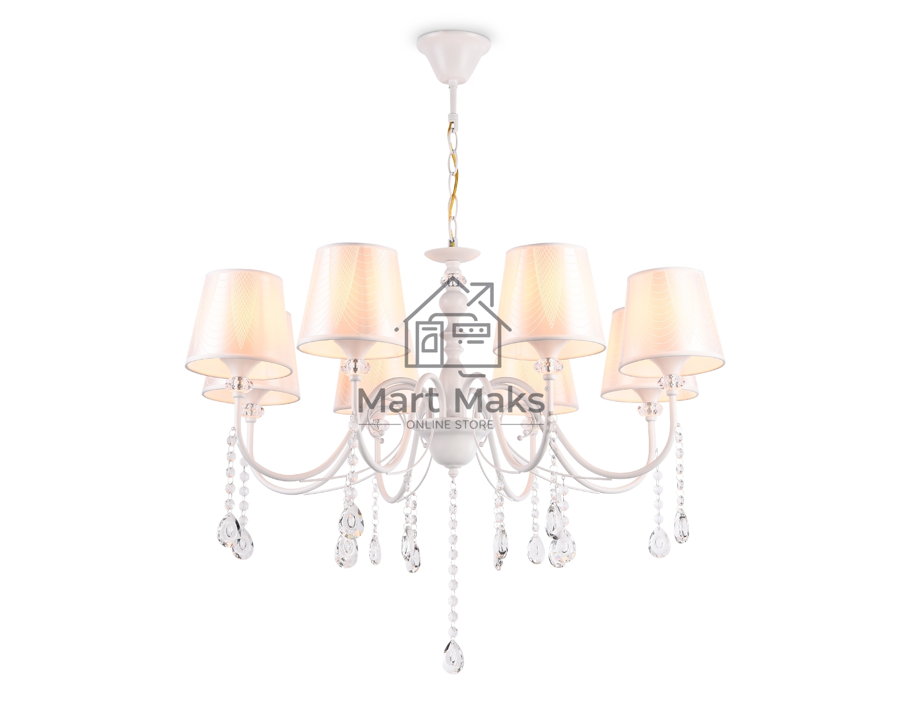 Светильник Ambrella light TR4605/8 WH белый E27/8 max 40W D770*910