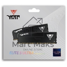 Оперативная память Patriot Viper Elite 5 Ultra, DDR5, 32GB (2x16GB), 6000 MHz, CL28, с радиатором, чёрный