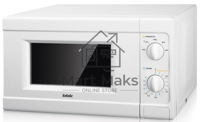 Микроволновая печь BBK 20MWS-705M/W белый, 20 л, 700 Вт, поворотный механизм