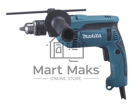 Дрель ударная Makita HP1640K 680Вт патрон:кулачковый реверс (кейс в комплекте)