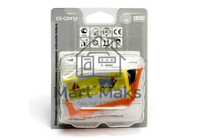 Картридж струйный Cactus CS-CD974 №920XL желтый (14,6 мл.) для HP Officejet 6000/6500/7000/7500