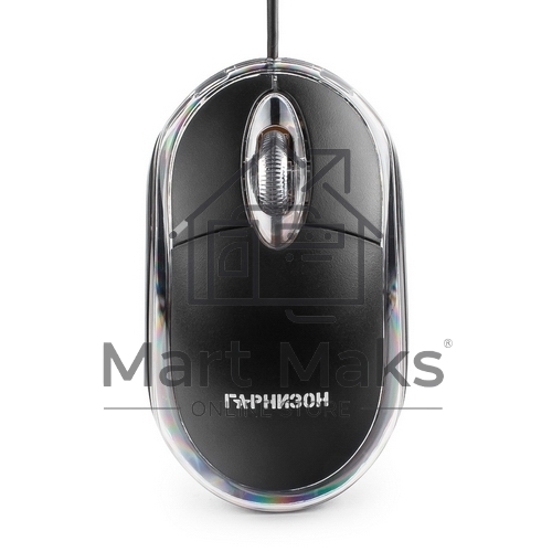 Мышь проводная Гарнизон GM-100 черный, 1000 dpi, USB, кнопки - 3