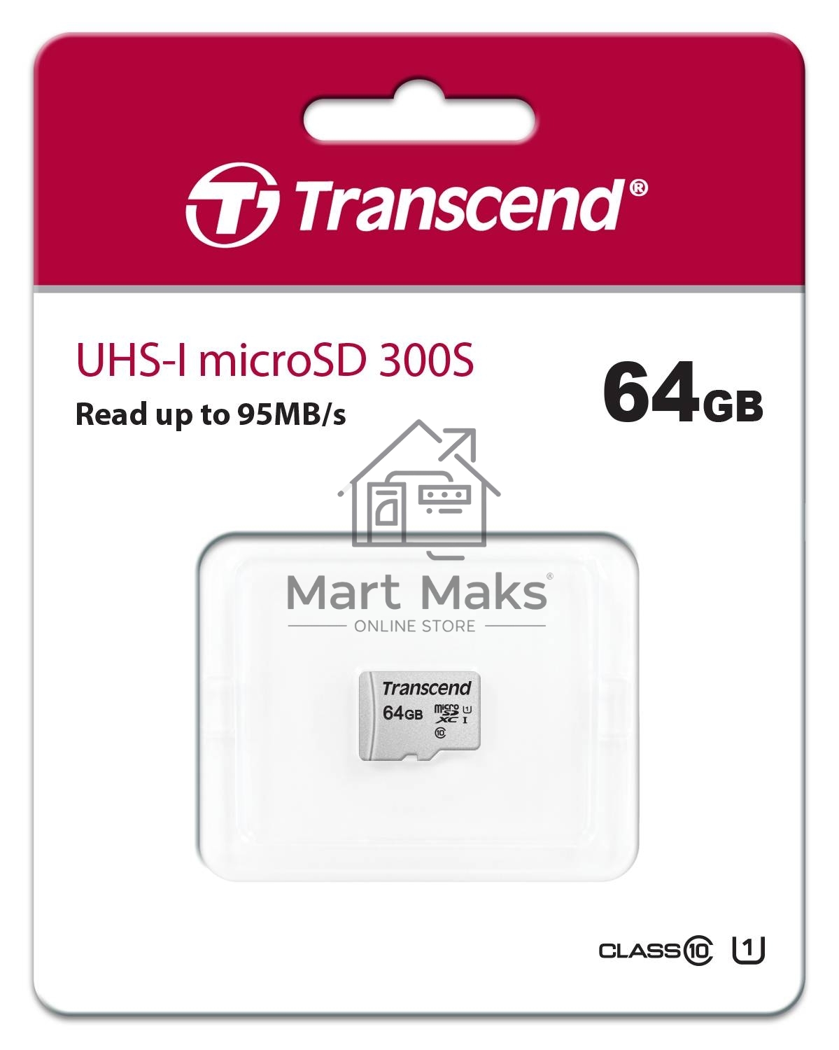 Флеш карта microSD 64GB Transcend microSDXC Class 10 UHS-I U1, (без адаптера), TLC