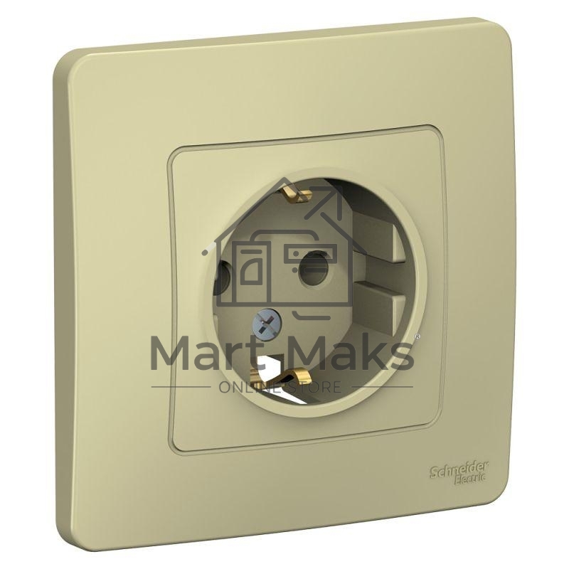 Розетка СП BLANCA 16А 250В без шторок с заземл. беж. SchE BLNRS001017