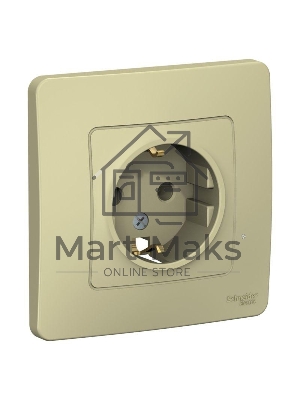 Розетка СП BLANCA 16А 250В без шторок с заземл. беж. SchE BLNRS001017