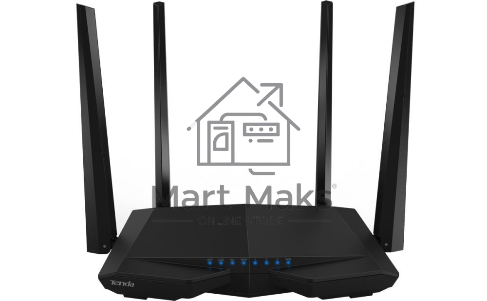 Маршрутизатор Tenda AC6 AC1200 Двухдиапазонный, Wi-Fi маршрутизатор, 4*5 дБи внешние антенны