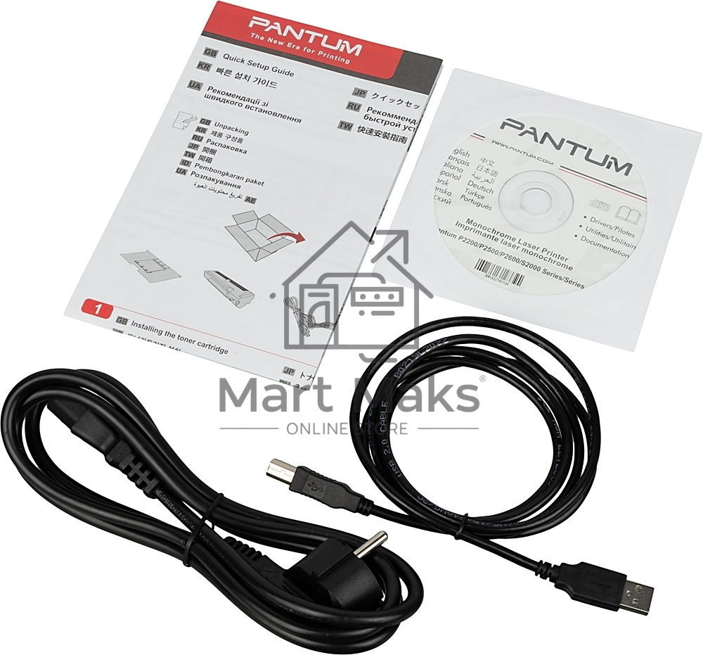Принтер лазерный Pantum P2500, А4, ч/б, печ. до 22 стр/мин, 1200x1200 dpi, USB
