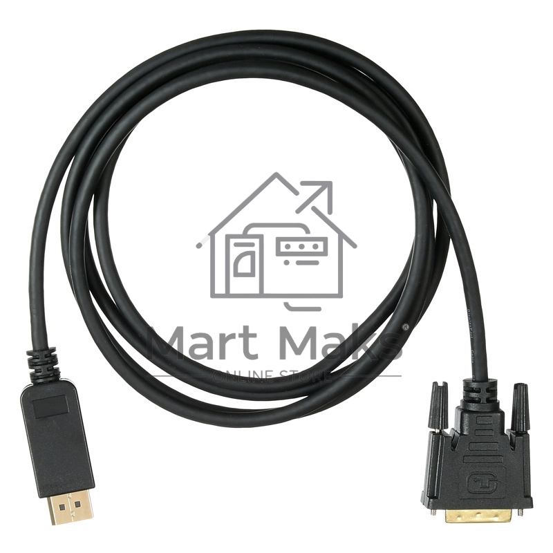 Кабель аудио-видео Buro 1.1v DisplayPort (m)/DVI-D (Dual Link) (m) 2м. Позолоченные контакты черный (BHP DPP_DVI-2)