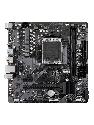 Материнская плата Gigabyte A620M H (V1.2/V2.0), SocketAM5 AMD A620 2xDDR5 mATX AC`97 8ch(7.1) GbLAN RAID+VGA+HDMI