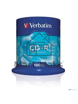 Диск CD-R Verbatim 700Mb 52x Cake Box (100шт) (43411)