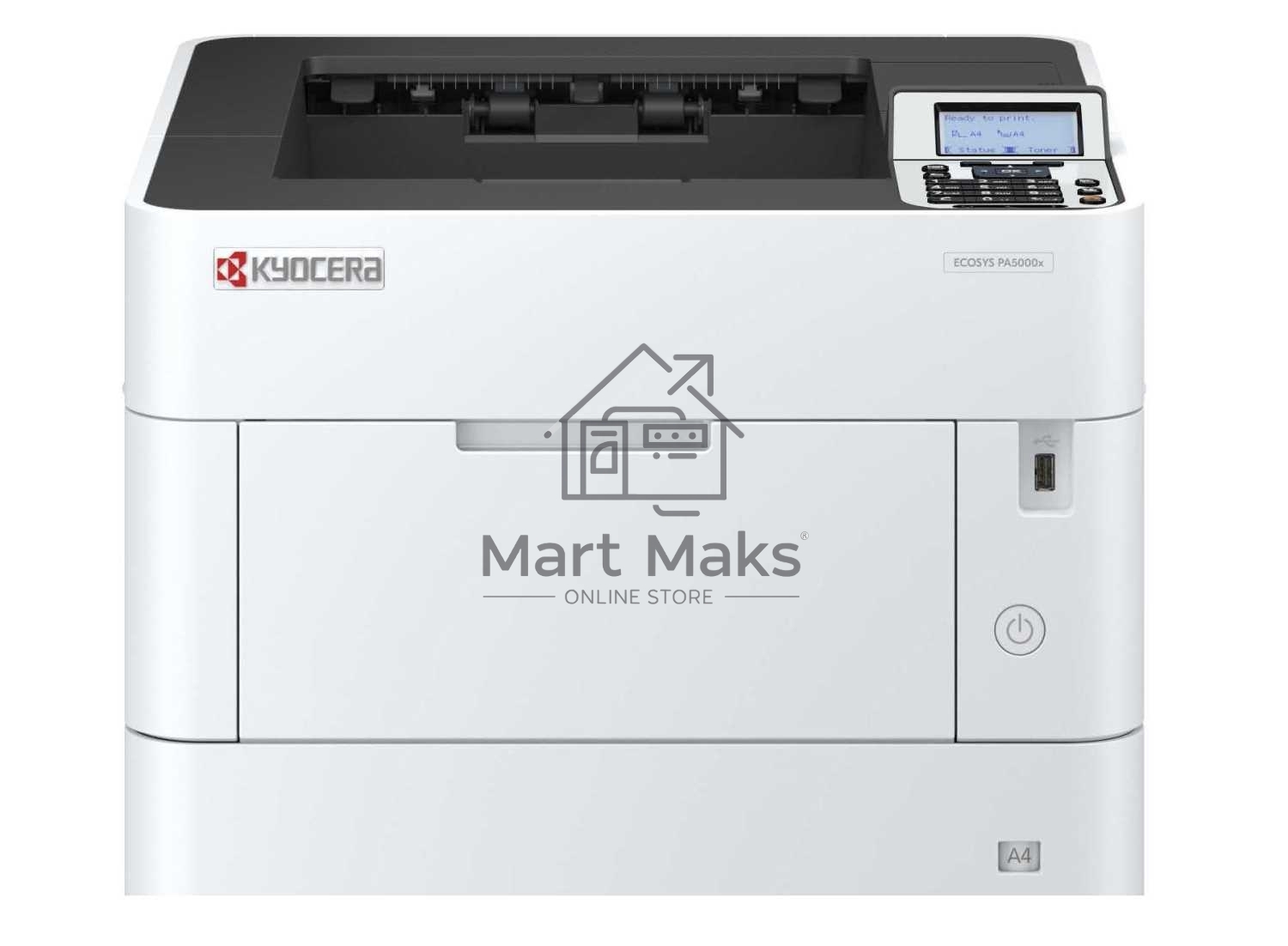 Принтер лазерный Kyocera PA5000x (110C0X3NL0), A4, ч/б, печ. до 50 стр/мин., 1200 x 1200 dpi, USB, RJ-45, Air Print, Mopria