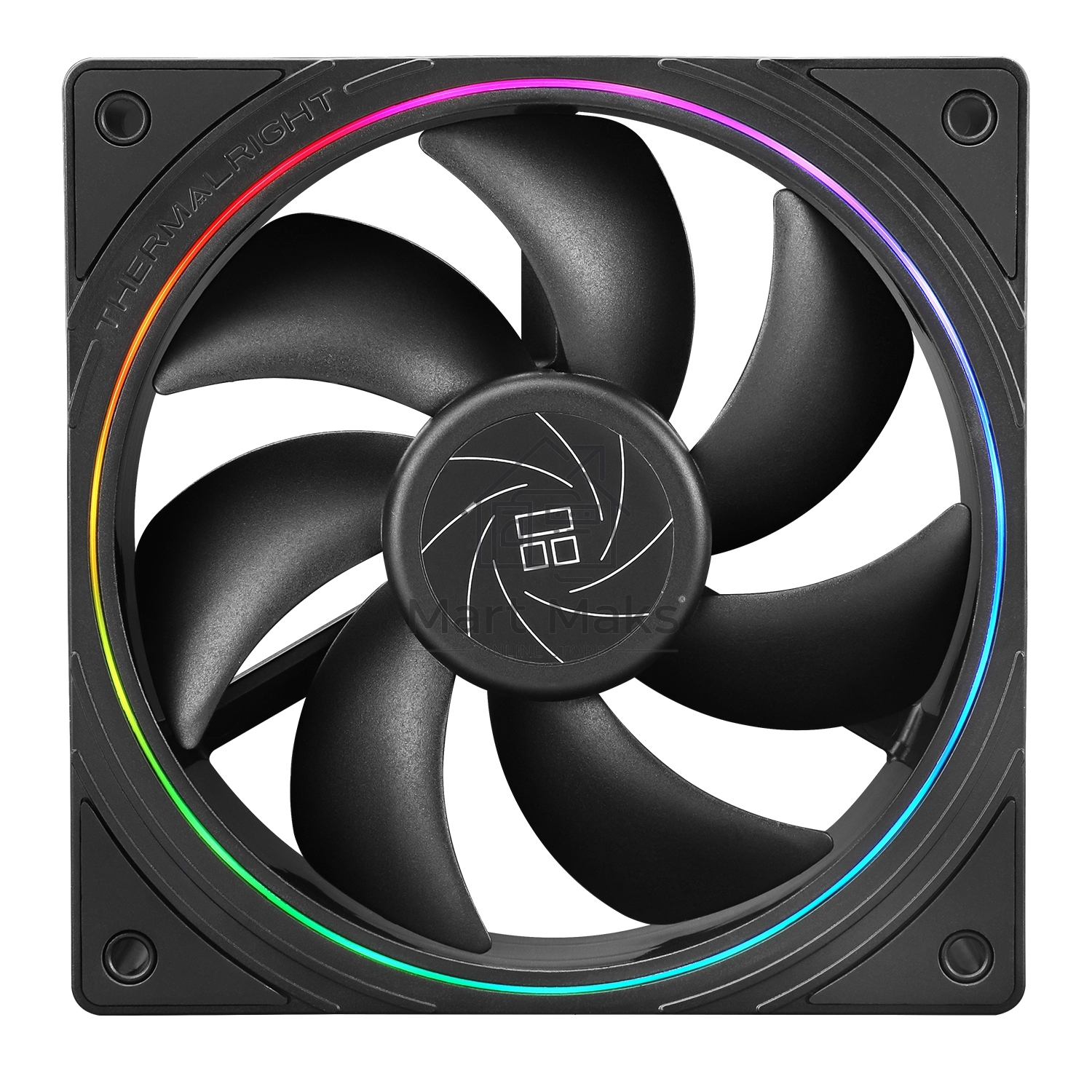 Вентилятор для корпуса Thermaltight TL-S12 (120x120x25mm, 4-pin PWM, ARGB, 47.6CFM, 23.2dBA, 1500RPM, Black)