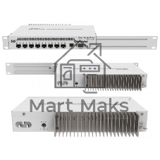 Коммутатор MikroTik CRS309-1G-8S+IN 8 SFP+, dual-core 800MHz CPU, 512MB RAM, POE, RS232 serial port