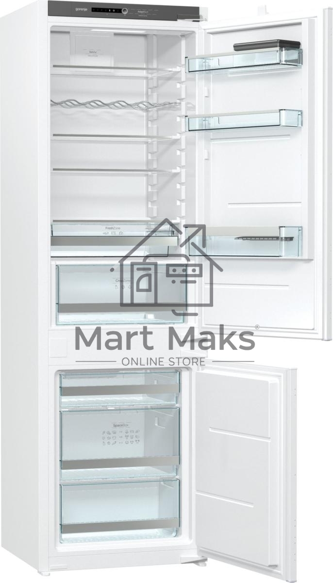Встраиваемый холодильник Gorenje NRKI4182A1 белый двухкамерный 180/68л морозилка снизу, No Frost