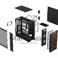 Корпус ПК без блока питания Fractal Design North XL RC Charcoal TG Dark, Full-Tower, 3x140mm, 2xUSB-A 3.0 + 1xUSB 3.2 Type-C, ATX, mATX, mITX черный