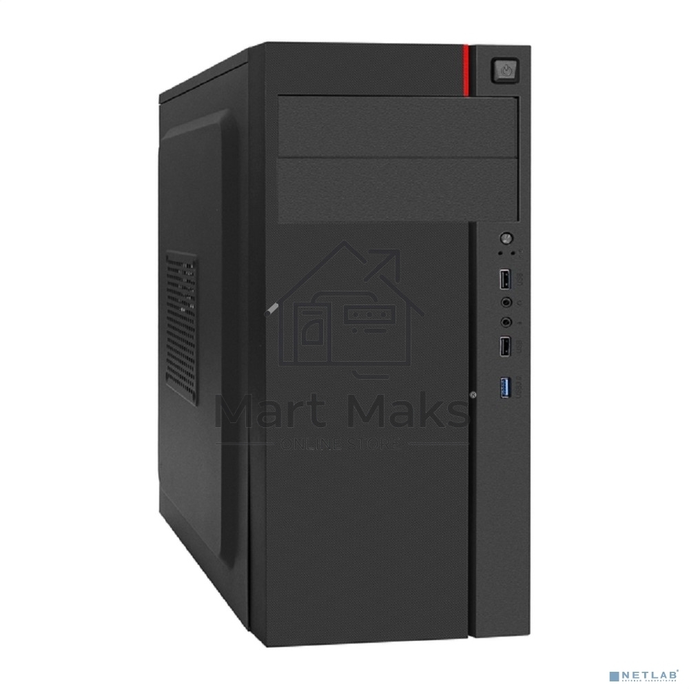 Компьютерный корпус Miditower ExeGate AA-440U-UNS500 (ATX, БП UNS500 с вент. 12см, 2хUSB+1хUSB 3.0, аудио, черный)