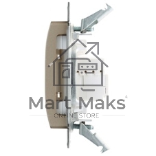 Розетка компьютерная 2-ая компьютерная RJ45+RJ45, кат.5E SE Glossa Графит