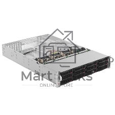 Корпус Supermicro CSE-826BAC4-R920LPB, 2U, 8 x SAS3 & 4 x hybrid NVMe 3.5 bays