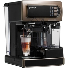 Кофеварка рожковая Vitek VT-1517 (BN) коричневый, исп. кофе - молотый, 1.65 л, 1238 Вт, 15 Бар