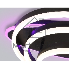 Потолочный светодиодный светильник FA8524 BK черный 146W 3000K-6400K+RGB 560*500*150 (ПДУ РАДИО 2.4G)
