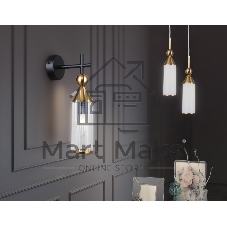 Светильник Ambrella light LH55271 BS/FR латунь/белый матовый E14 max 40W D65*1500