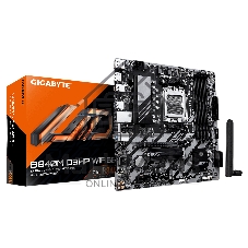 Материнская плата Gigabyte B840M D3HP WIFI6E, AM5, AMD B840, 4xDDR5, 4xSATA, 2xM.2, 1xPCIe 4.0 x16, 1xPCIe x1, 1xHDMI, 2xDP, 1x1Gb LAN, Wi-Fi 6E, Bluetooth 5.3, 1xUSB-C 5Gbps, 1xUSB-A 10Gbps, 3xUSB-A 5Gbps, 2xUSB-A 2.0, 1xPS/2, 3x3.5 мм, 7.1, mATX