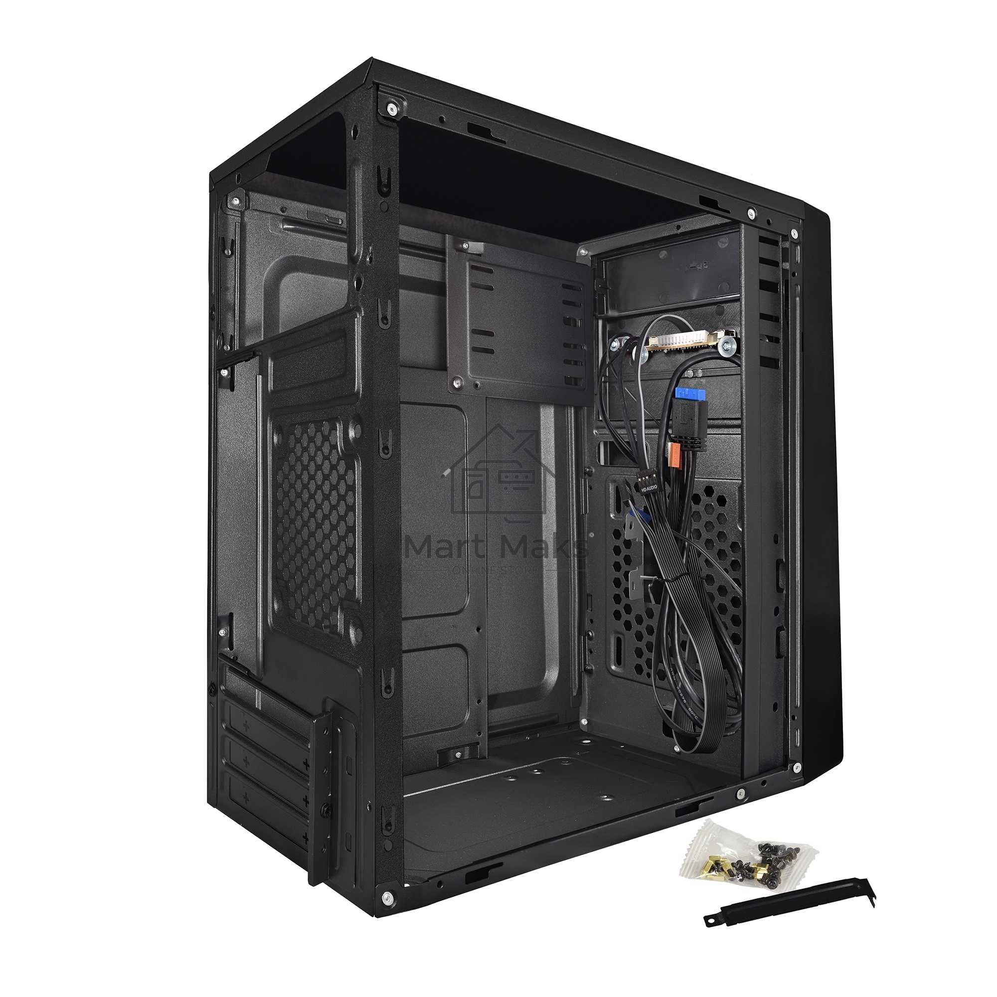 Компьютерный корпус Exegate EX283063RUS  Minitower ExeGate BAA-107U Black, mATX, <AAA450, 80mm>, 1*USB+2*USB3.0, Audio