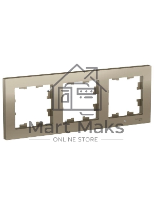 Рамка 3-м AtlasDesign универс. шампань SchE ATN000503