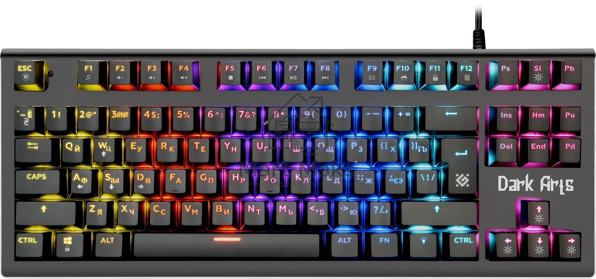 Клавиатура Defender Dark Arts GK-375 проводная, USB, черный