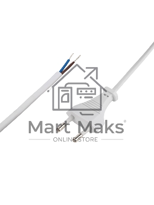 Сетевой шнур Rexant 2х0,75 мм², 1,8 м белый