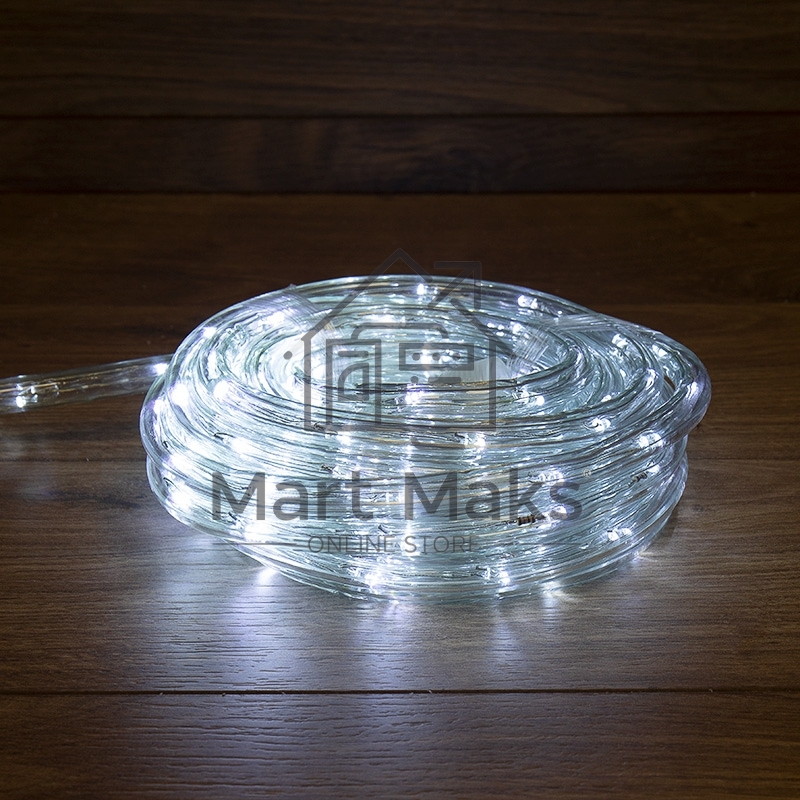 Дюралайт LED, фиксинг (2W), 24 LED/м, белый, 25 м