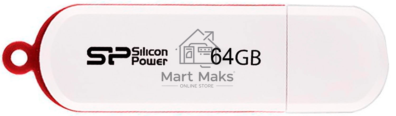 Флешка USB Silicon Power R/W 64Gb LuxMini 320 SP064GBUF2320V1W USB2.0 белый