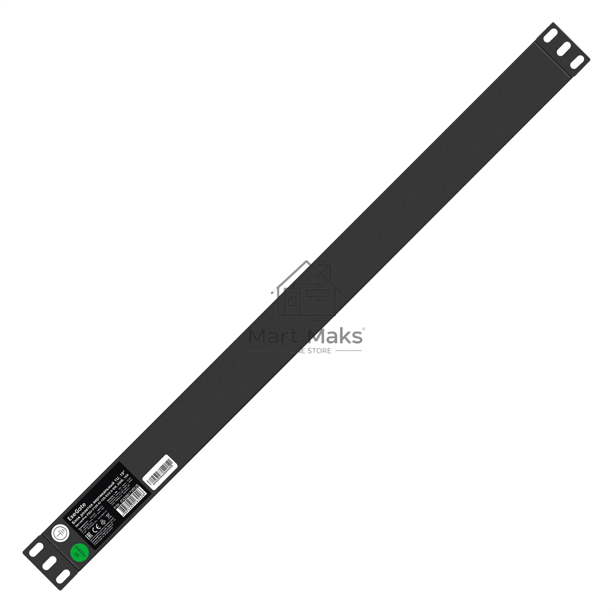 Блок розеток вертикальный ExeGate ServerPro PDU-V120 Al-12S-EU2.5-SW (19
