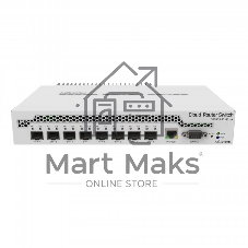 Коммутатор MikroTik CRS309-1G-8S+IN 8 SFP+, dual-core 800MHz CPU, 512MB RAM, POE, RS232 serial port