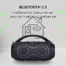 Колонка портативная Digma D-PS1532 черный 60W 2.0 BT 10м 3600mAh (PS1532B)