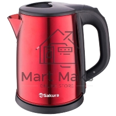 Чайник электрический Sakura SA-2149BR 2 л, красн метал+черн д