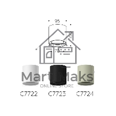 Корпус светильника C7724 SGR серый песок D95*H100mm MR16 GU5.3