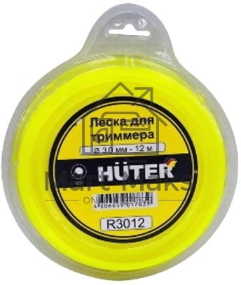 Леска для садовых триммеров Huter R3012 d=3мм L=12м для Huter GGT-1900S(T) (71/2/1)