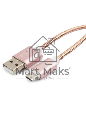 Кабель USB2.0 Cablexpert CC-G-mUSB02Cu-0.5M, AM/microB, серия Gold, длина 0.5м, золото, блистер