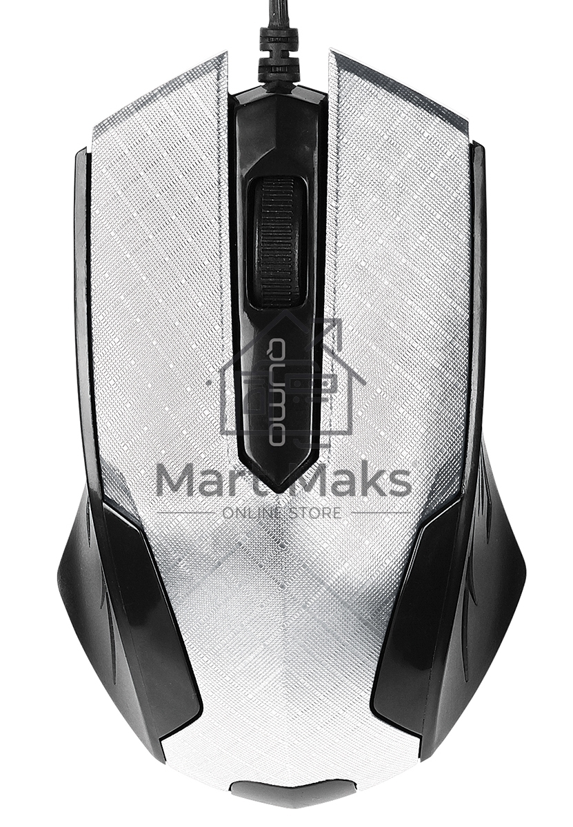 Мышь проводная Qumo Office M14 белый, 1000 dpi, USB, кнопки - 3