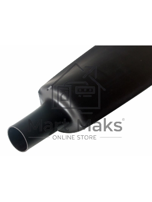 Термоусаживаемая трубка Rexant 120,0/60,0 мм, черная, упаковка 10 шт. по 1 м