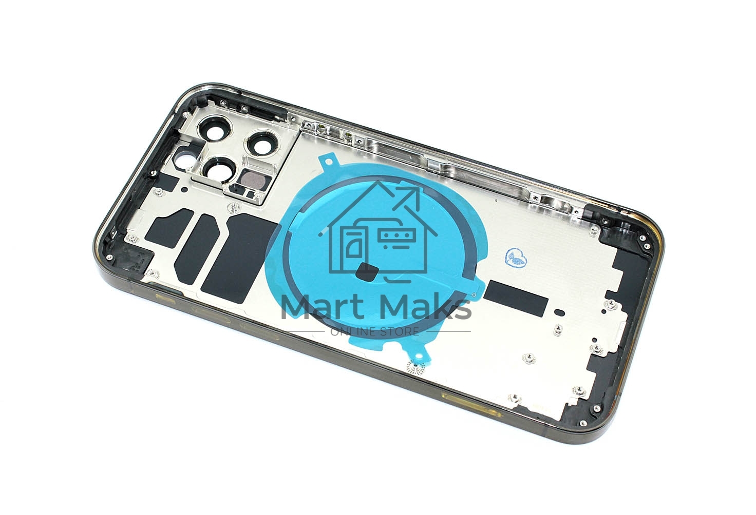Задняя крышка (корпус) в сборе с рамкой для Apple iPhone 12 Pro черный