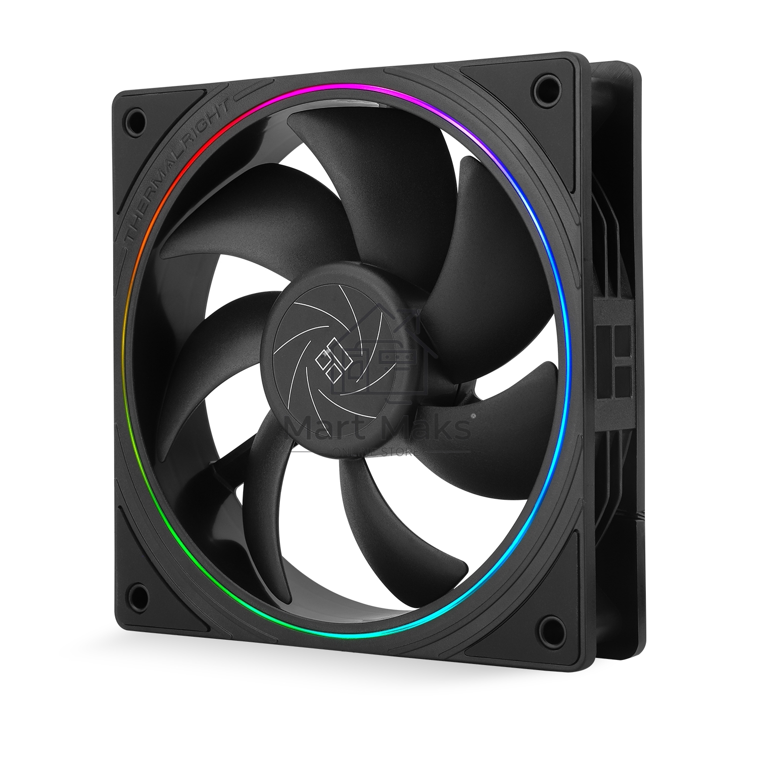 Вентилятор для корпуса Thermaltight TL-S12 (120x120x25mm, 4-pin PWM, ARGB, 47.6CFM, 23.2dBA, 1500RPM, Black)