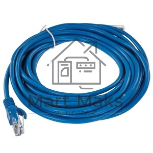 Патч-корд CCA light UTP Гарнизон PC-UTP-5e-5-B cat.5e, 5м, литой, многожильный синий