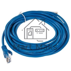 Патч-корд CCA light UTP Гарнизон PC-UTP-5e-5-B cat.5e, 5м, литой, многожильный синий
